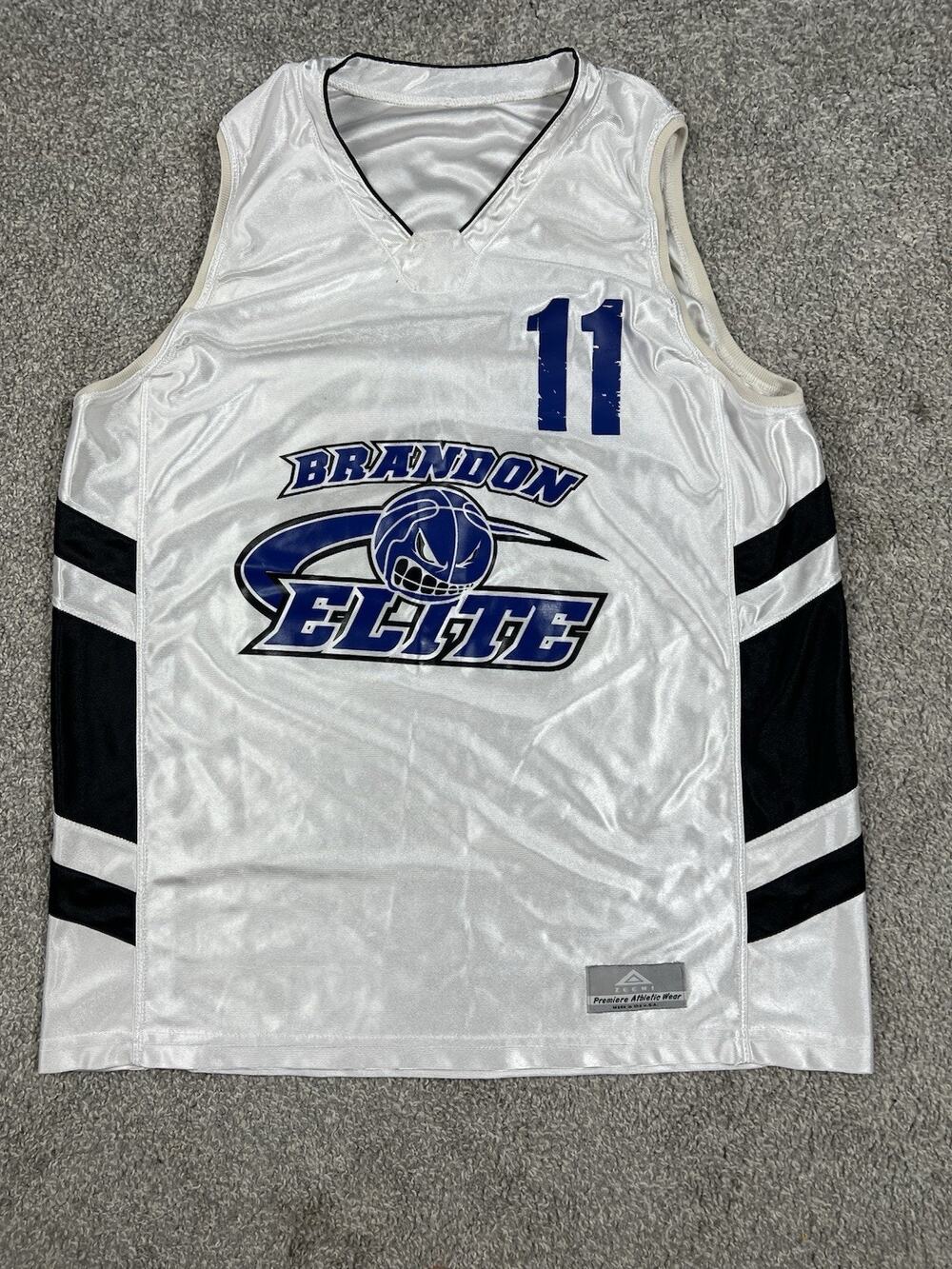 Zeeni Brandon Elite Volleyball Jersey #11 White Blue Made in USA Men’s M